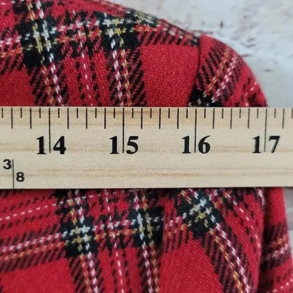 Vintage Sag Harbor Tartan Womans Jacket 8P Plaid Checkered Blazer Velvet - Picture 2 of 6
